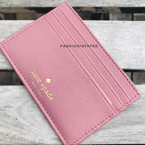 Kate spade graham card holder glitter dusty peony - Picture 8 of 8